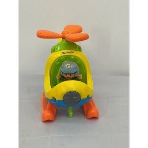 Fisher Price Little People Spin N Fly Helicopter & Pilot Figurine Toy